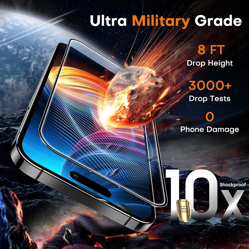 2 Pack for iPhone 16 Screen Protector [Instant Installation][Auto-Dust Removal][