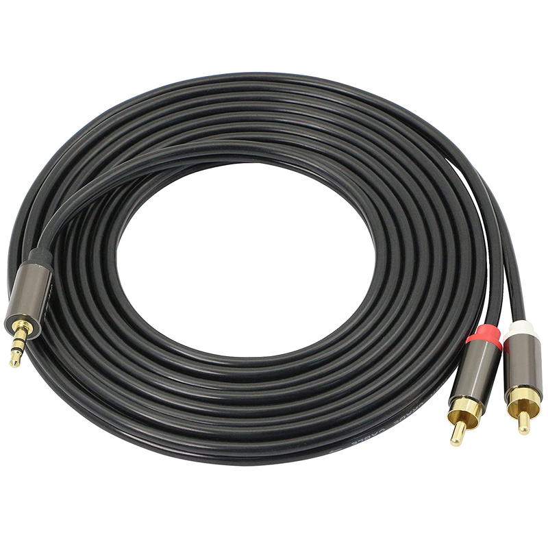 XMSJSIY 3.5mm to RCA Audio Cable,1/8 inch TRS to 2-Male RCA 