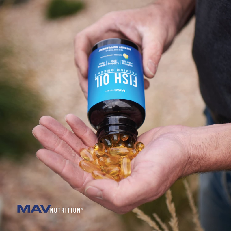 Fish Oil 3600 Mg Lemon Flavor Soft Gels | Omega 3 + EPA & DHA | Brain Heart Join