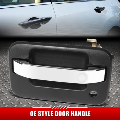 ДЛЯ 04-14 F150 LOBO MARK LT ГЛАДКАЯ РУЧКА ПЕРЕДНЕЙ ЛЕВОЙ БОКОВОЙ ДВЕРИ ЧЕРНОГО ЦВЕТА/ХРОМИРОВАННАЯ