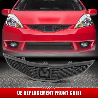 [Ячеистая сетка] Для 09-14 Honda Fit Base DX LX OE Style Передняя верхняя решетка капота