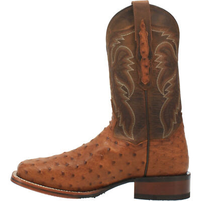 Pre-owned Dan Post Alamosa Quill Ostrich Boot Dp4874 In Bay Apache