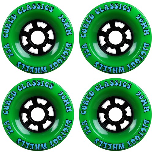 Bigfoot Longboard Wheels 90mm 78a Cored Classics Green (Set