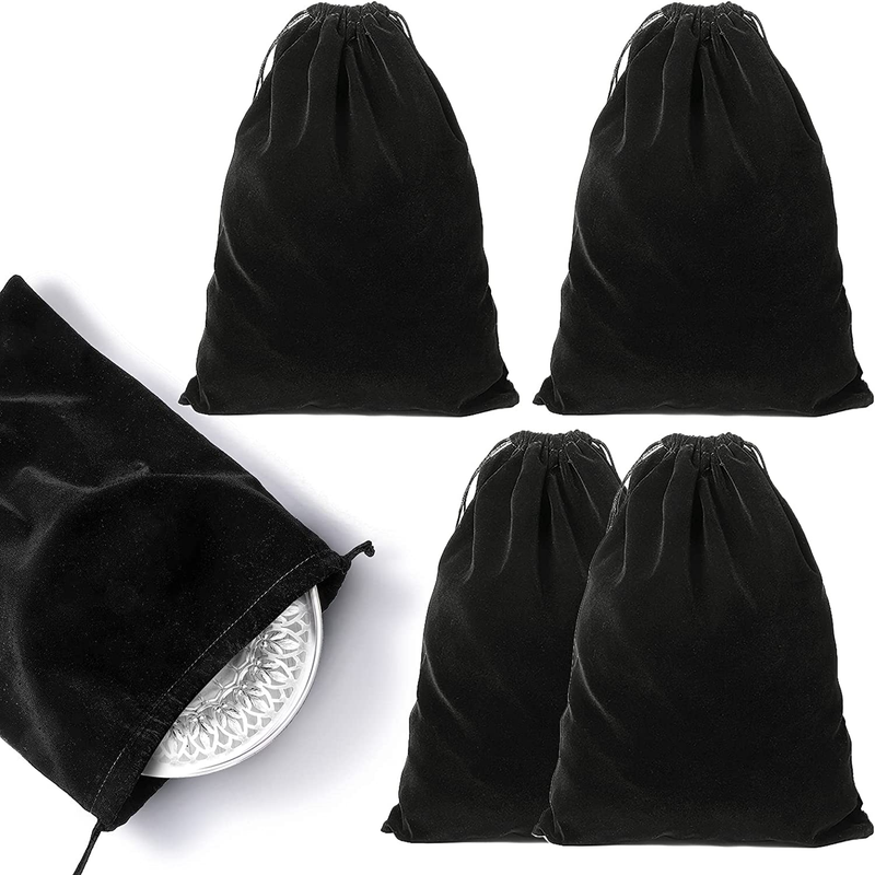 4 Pieces Silver Storage Bags anti Tarnish Cloth Bag for Silver Storage