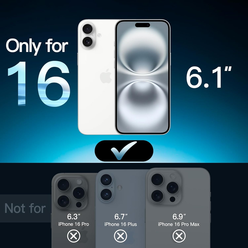 Screen Protector for iPhone 16 6.1-Inch, Tempered Glass Film with Easy Installat