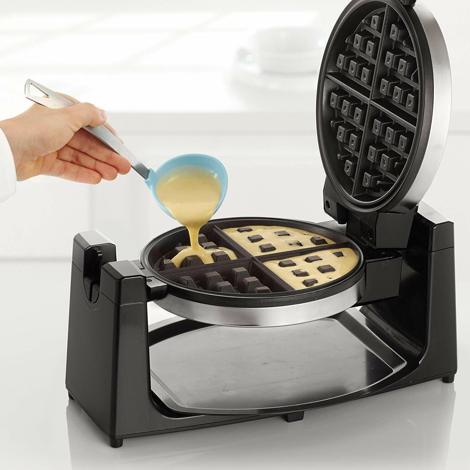 BELLA (13991) Classic Rotating Non-Stick Belgian Waffle Maker with Drip Tray