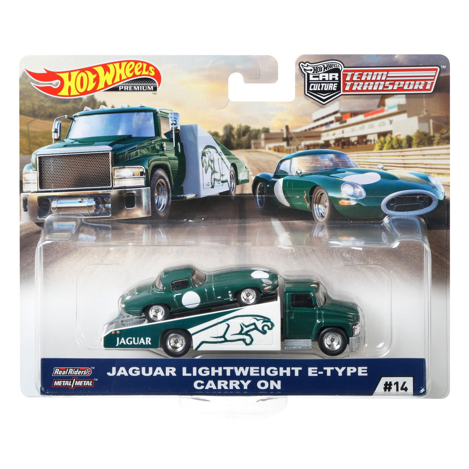 Hot Wheels Premium #14 Team Transport Jaguar Lightweight E