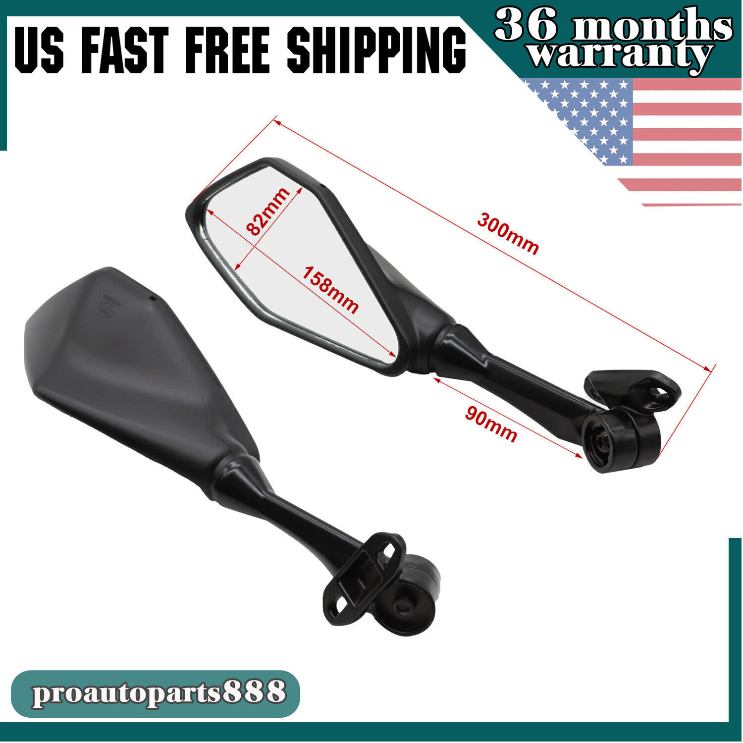 USAオーク・ミラー　1983 USAオーク・ミラー 1983 Nissan 300ZX Right Side Door Mirror