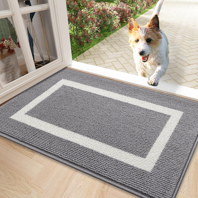 Indoor Door Mat, 32X20, Non-Slip Absorbent Resist Dirt Entrance Mat, Washable Lo