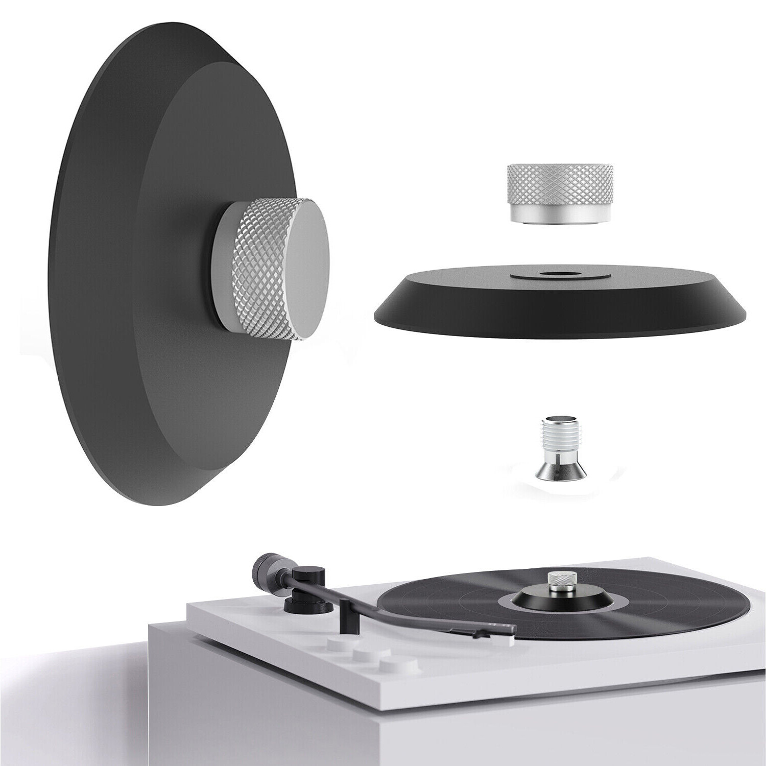 POM Turntable Disc Stabilizer Record Weight Clamp LP Vinyl