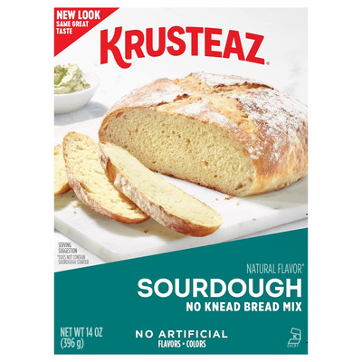Krusteaz Sourdough Bread Mix, No Knead and Easy to Make, 14-Ounce Boxes
