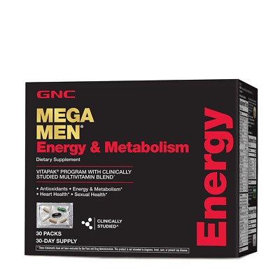 GNC Mega Men Energy & Metabolism 30 Pack