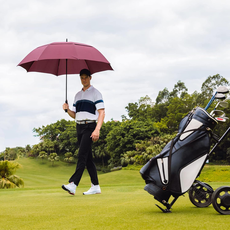 54/62/68 Inch Extra Large Golf Umbrella, Automatic Open Travel Rain Umbrella wit