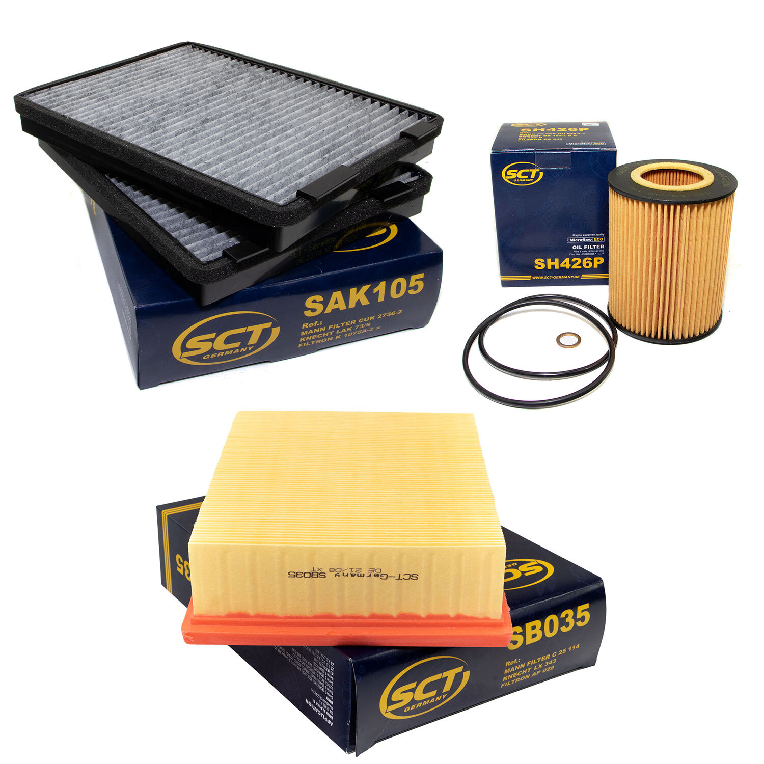 Filterset Inspektionspaket SCT GERMANY für BMW 5er E39 520i 523i 525i 528i 530i