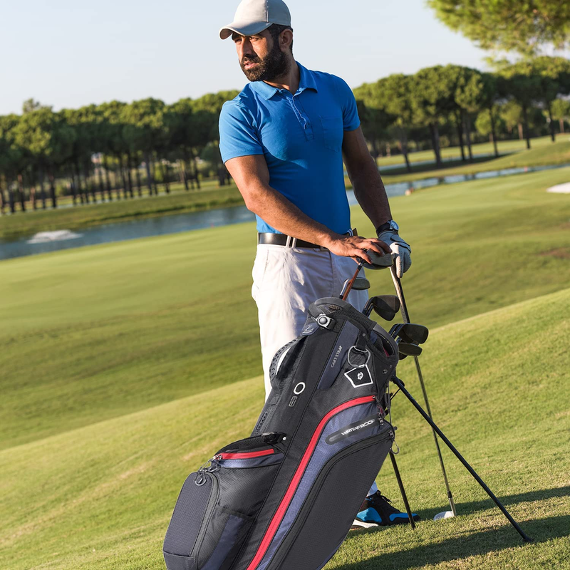 Golf Bags for Men with Stand 9 Pockets Carry Lightweight Golf Stand Bag with Coo
