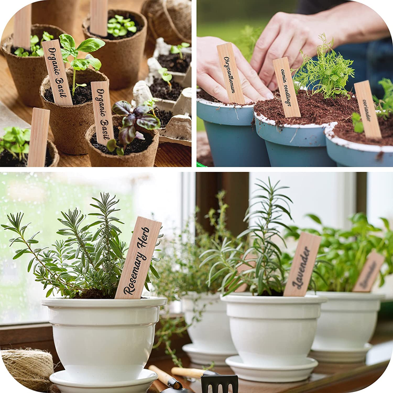 200Pcs Plant Labels,4 Inch Plastic Garden Plant Markers,Waterproof Nursery Plant