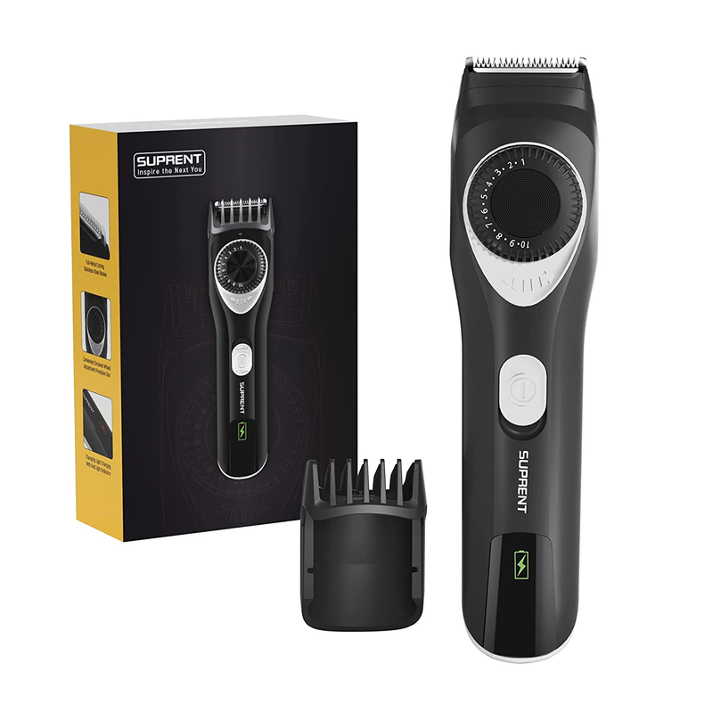 SUPRENT Adjustable Beard Trimmer, All-In-One Beard Trimmer for Men with Li-Ion B