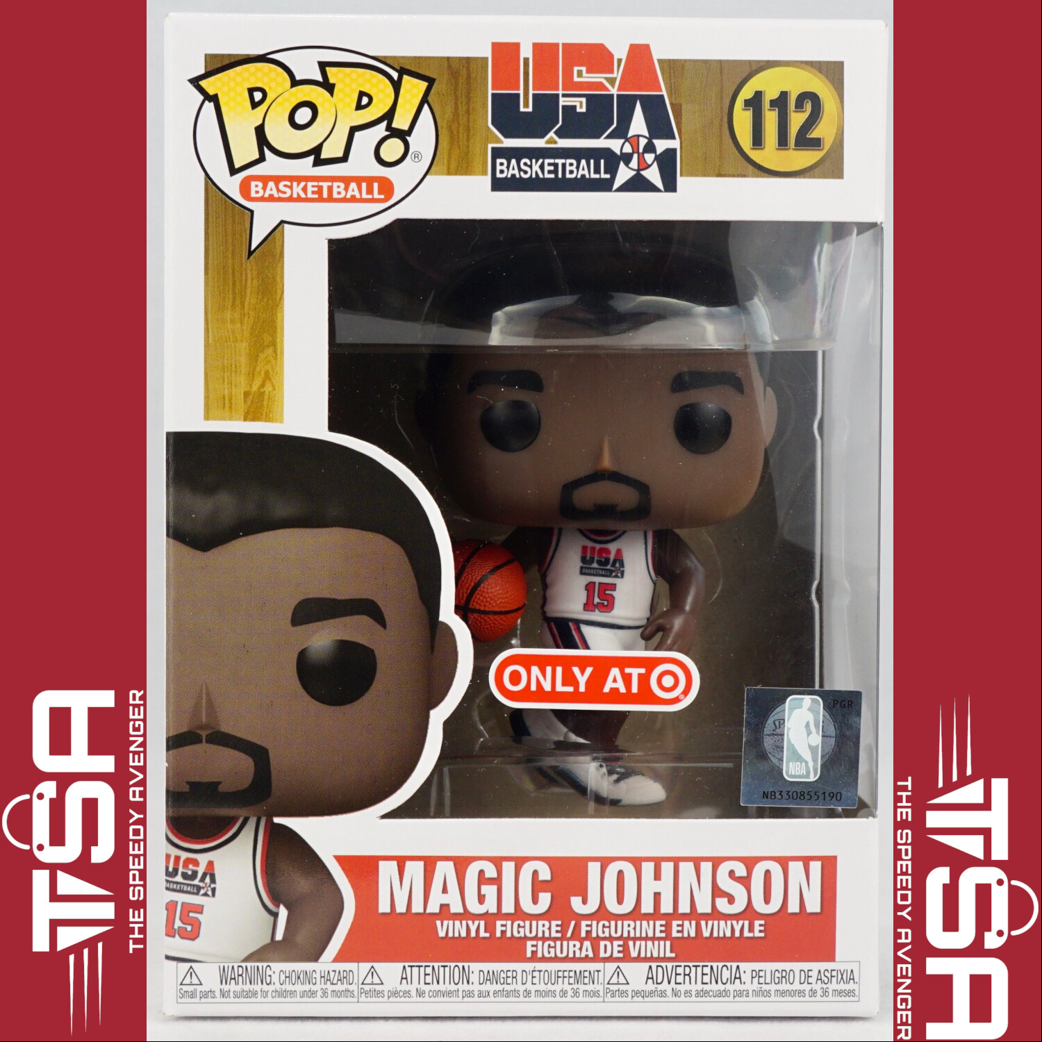 Funko Pop! NBA Legends Dream Team USA Magic Johnson 1992 Olympics #112 Target Ex