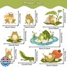 Removable Cute Frog Wall Decals Peel and Stick Frogs Dragonflies Lotus Pond Wall Stickers Set DIY Individual Stickers Kids Room Playroom Nursery Wall Decor