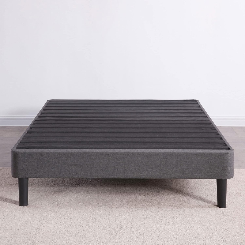 Claridge Upholstered Mattress Foundation | Platform Bed | Metal Frame with Wood
