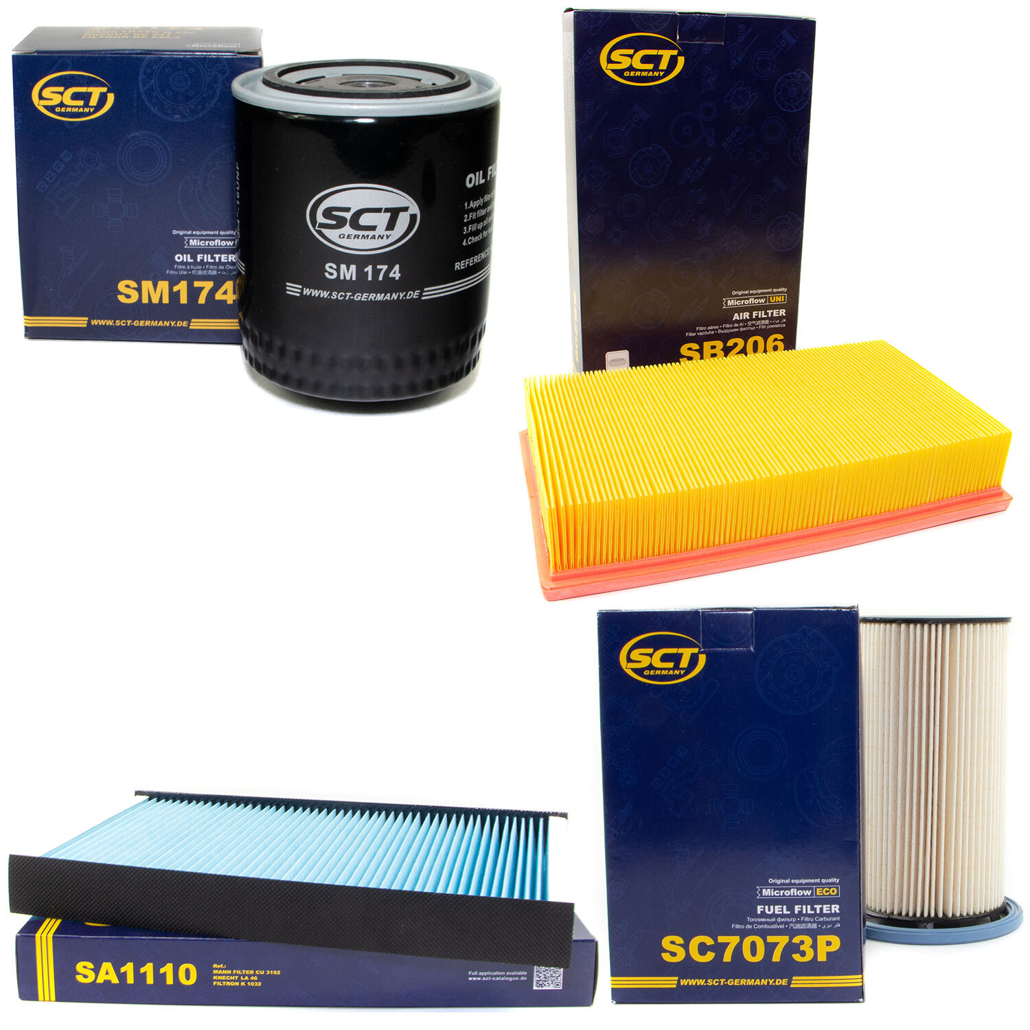 Filter Set SCT Kraftstoff- ÖL- Luft- Innenraum- für Audi A6 Avant 2.6 2.8