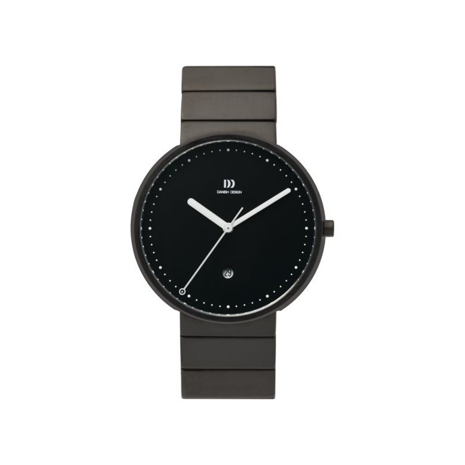 Pre-owned Danish Design Iq66q723 40mm Black Dial Stainless Steel Quartz Classic Mens Watch
