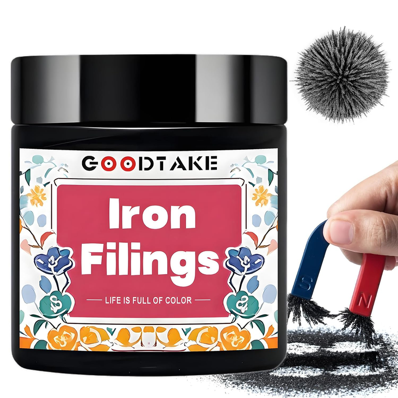 GOODTAKE Iron Filings, Iron Shavings, Iron Powder, Magnetic Powder, Iron Oxide P