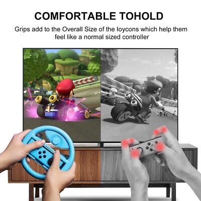4pcs Joy-Con Controller Grips for Nintendo Switch Handle Steering Wheel Grip