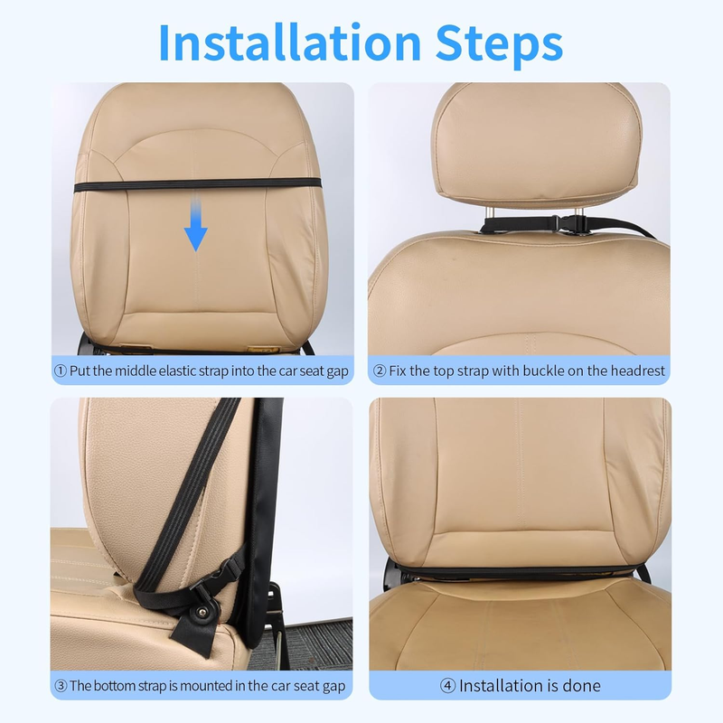 Car Seat Protector Large Kick Mat 2 Pack Durable Water Resistant Auto Seat Back