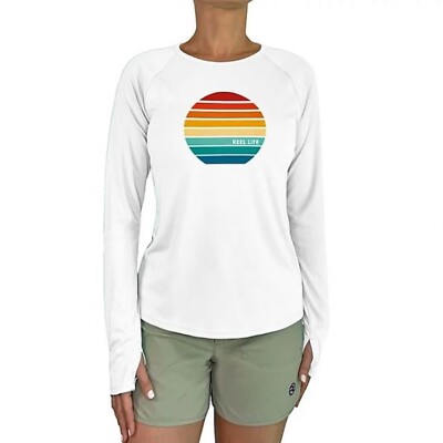 REEL LIFE WOMEN'S SUN DEFENDER LONG SLEEVE UV TEE~MULTIPLE COLOR & SIZE NEW