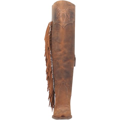 Pre-owned Dingo Womens Sky High Brown Leather Fashion Boots
