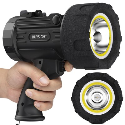 Rechargeable Spotlight Flashlight,1000,000 lumens Hand held Spotlight Waterpr...