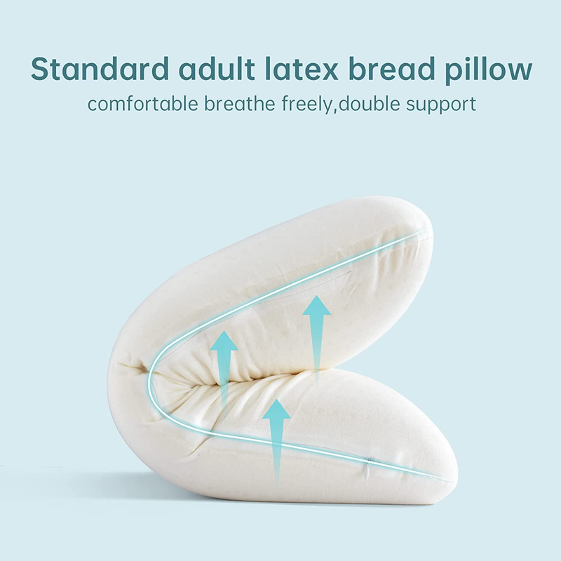 Talalay Natural Latex Pillow Sleeping Bed Pillow, Medium Firmness Latex Pillow f
