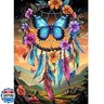 AIRDEA Dream Catcher Diamond Art Painting Kits for Adults Beginners 5D DIY Gem Art Kits for Home Wall Decor 12x16in,Wind Chimes in Valley,Round Full Drill