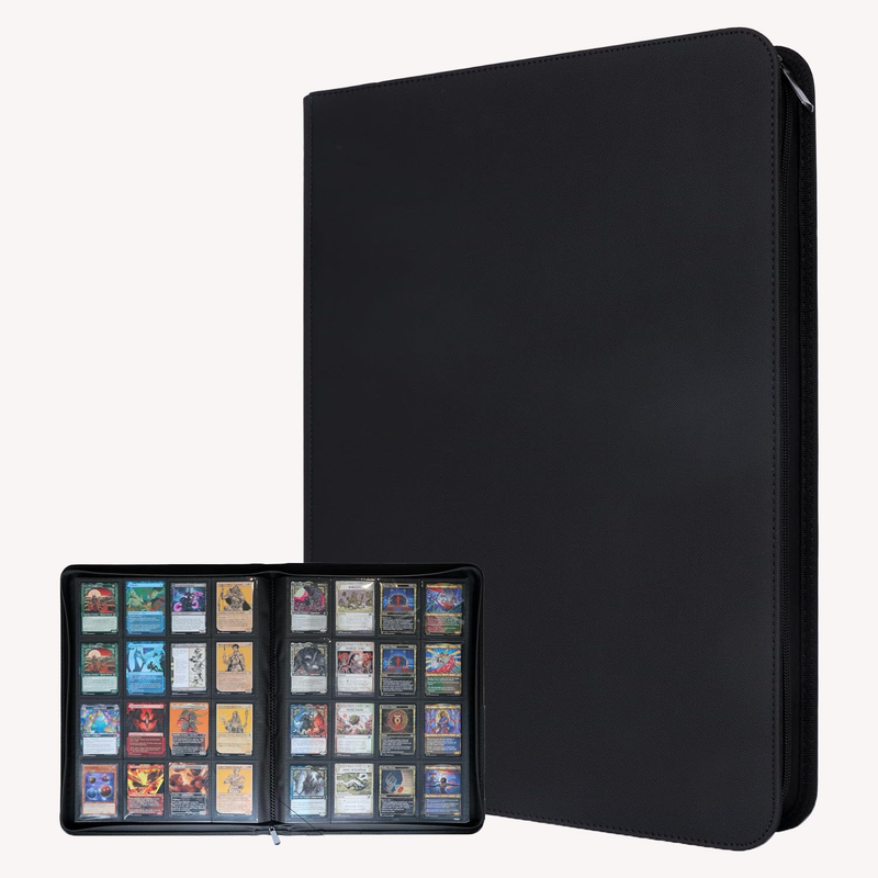 1024 Pocket Card Binder, 16 Pocket Side Loading Trading Card Binder | PU Leather