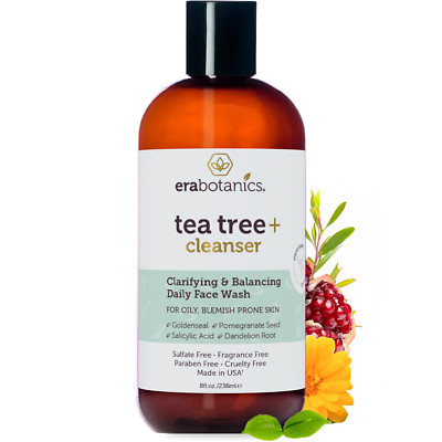 ERA ORGANICS TEA TREE OIL FACE CLEANSER   FACE & BODY WASH FOR ACNE PRONE SKIN