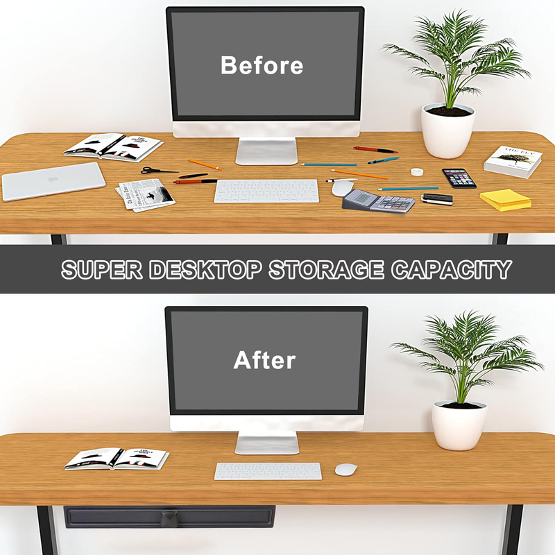 Under Desk Slide Out Pencil Drawer with Space Divider Design for Storing Pencil