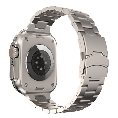 Titanium Band Double Safety Buckle for Apple Watch Ultra 2&1 Durable Lightweight