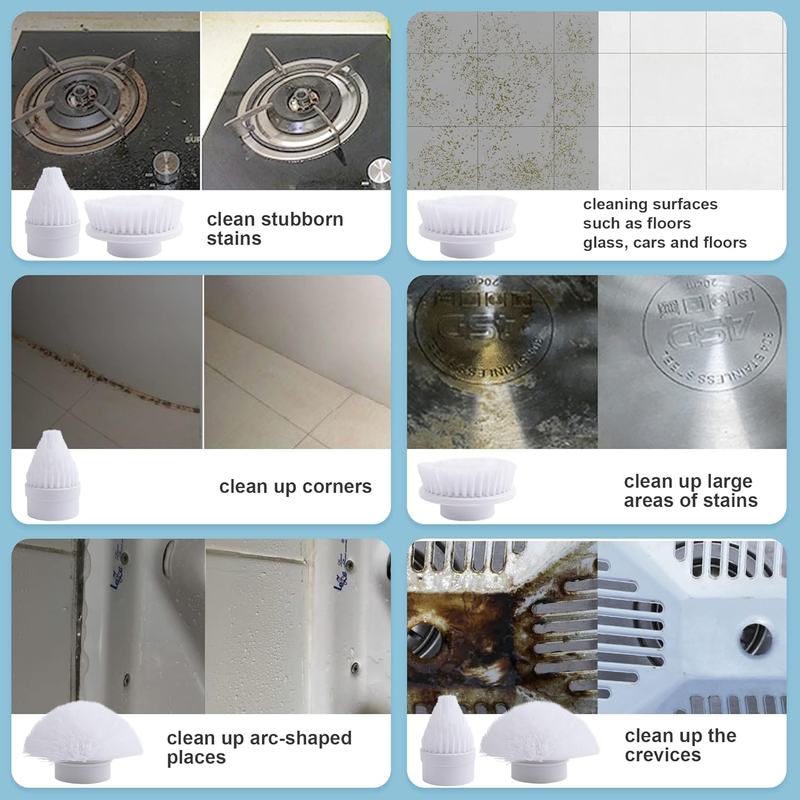 Electric Spin Scrubber, Cordless Electric Cleaning Brush for Bathroom Electric S