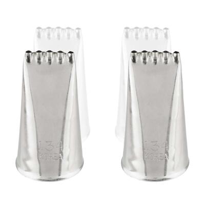 Ateco 134 5-Hole Piping Tip Cake Decorating Tubes for Bakeware (2 PC)