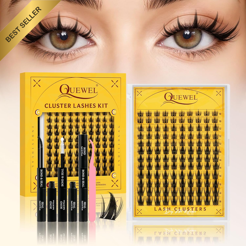 Fairy Lash Clusters Kit,10-18 MIX Manga Eyelash Extension Kit,120Pcs Wispy Natur