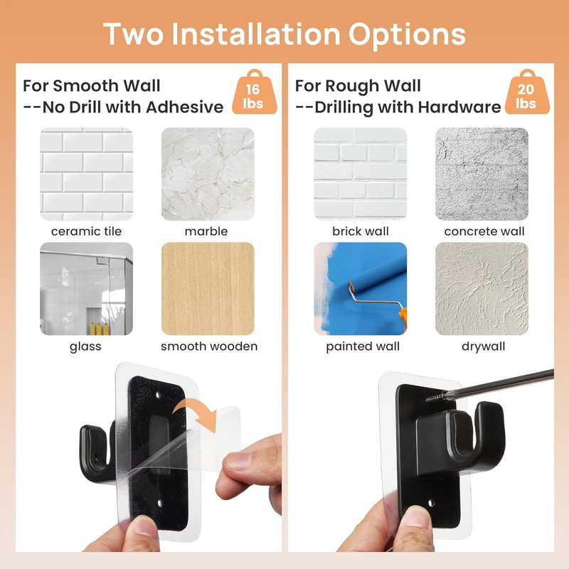 No Drill Curtain Rods for Window 48 to 84 Inches, 5/8 Inch Diameter Renter Frien