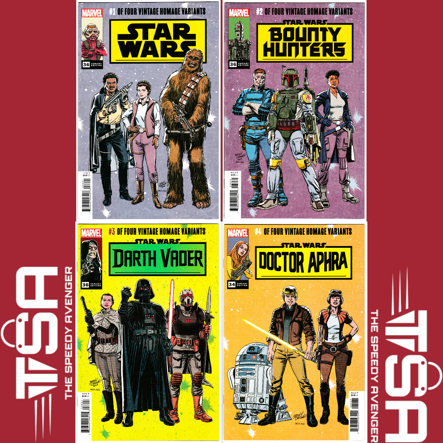 STAR WARS Jerry Ordway Return Of The Jedi Homage Variants Full Set Marvel 2023
