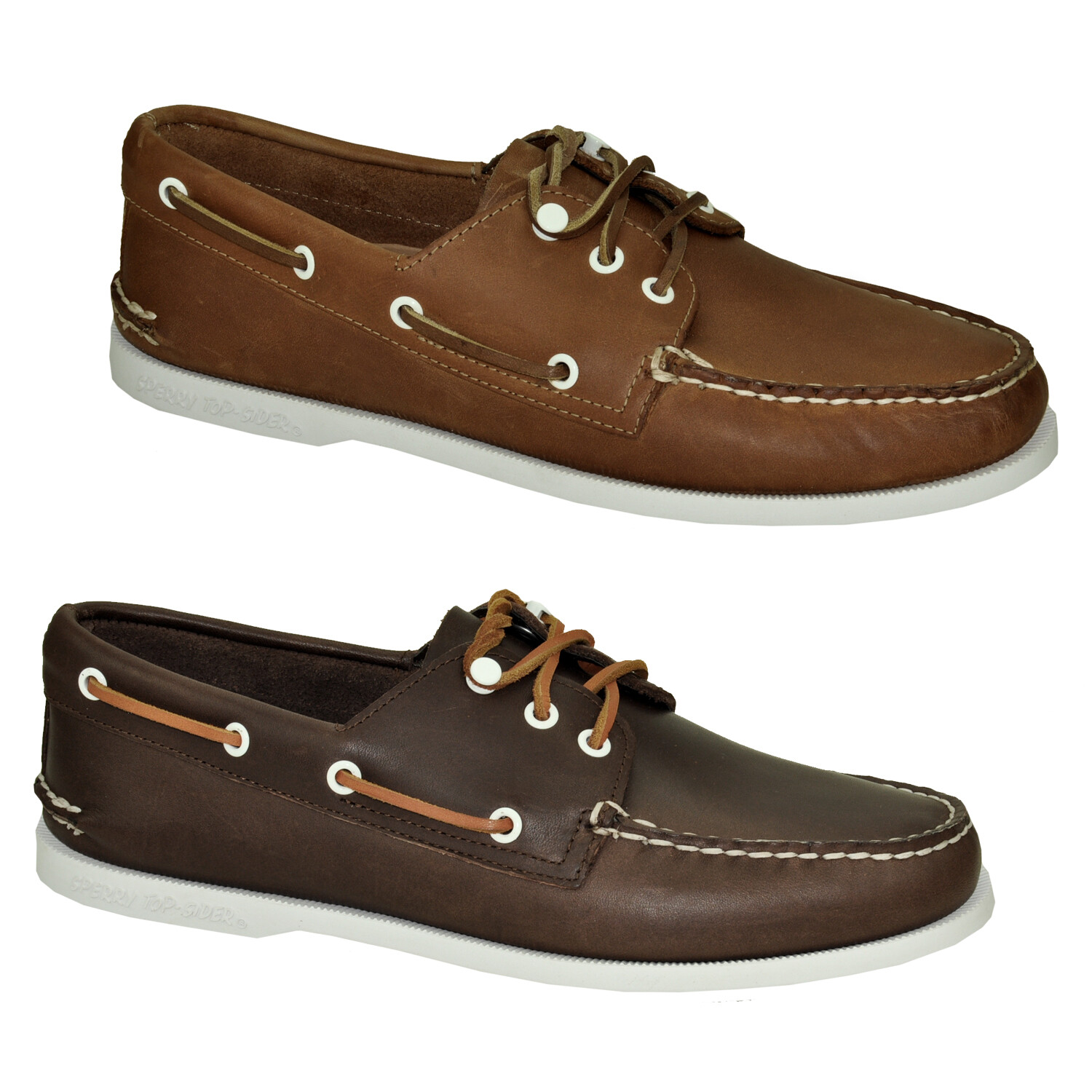 【未使用】SPERRY TOPSIDER A/O LUG 3-EYE Sperry A/O Lug 3-Eye Men's Leather Slip-on Shoes, Brown