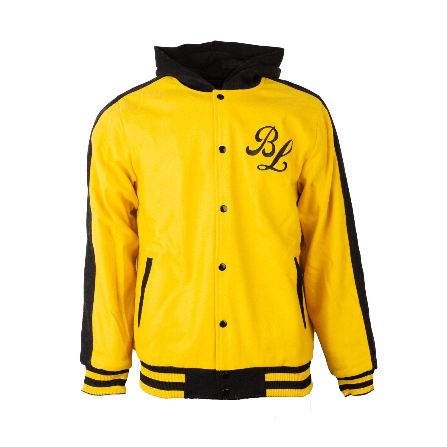 Infinite Optimism Men's Bruce Lee Hooded Varsity Jacket XXL Infinite Optimism Men's Bruce Lee Hooded Varsity Jacket XXL