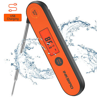 Digital Food Meat Thermometer Instant Read BBQ Cooking Rechargeable Waterproof