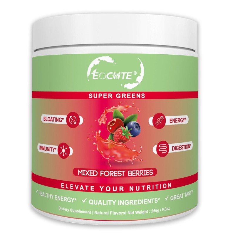 Power of SUPER GREENS-Mixed Forest Berries Health&Vitality Booster Supplement