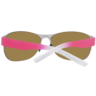 Pre-owned Porsche Design Sunglasses P8581 B 64 Women Silver/rose Mirror Oval In Pink