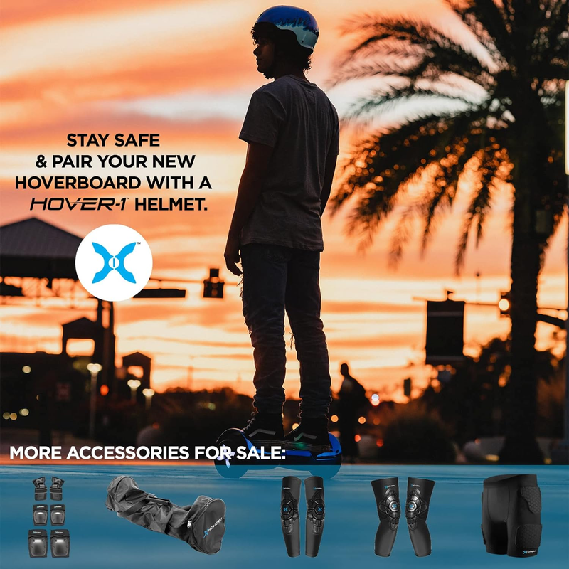 Hover-1 Chrome Electric Hoverboard | 6MPH Top Speed, 6 Mile Range, 4.5HR Full-Ch