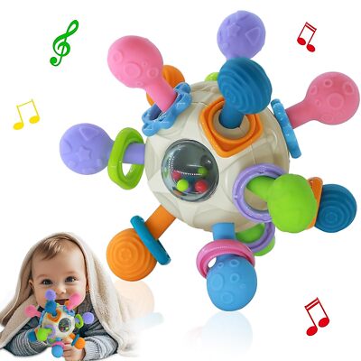 Baby Sensory Toys for 0-6 6-12 Months, Montessori Teething Toys 3-6 Months, Newb